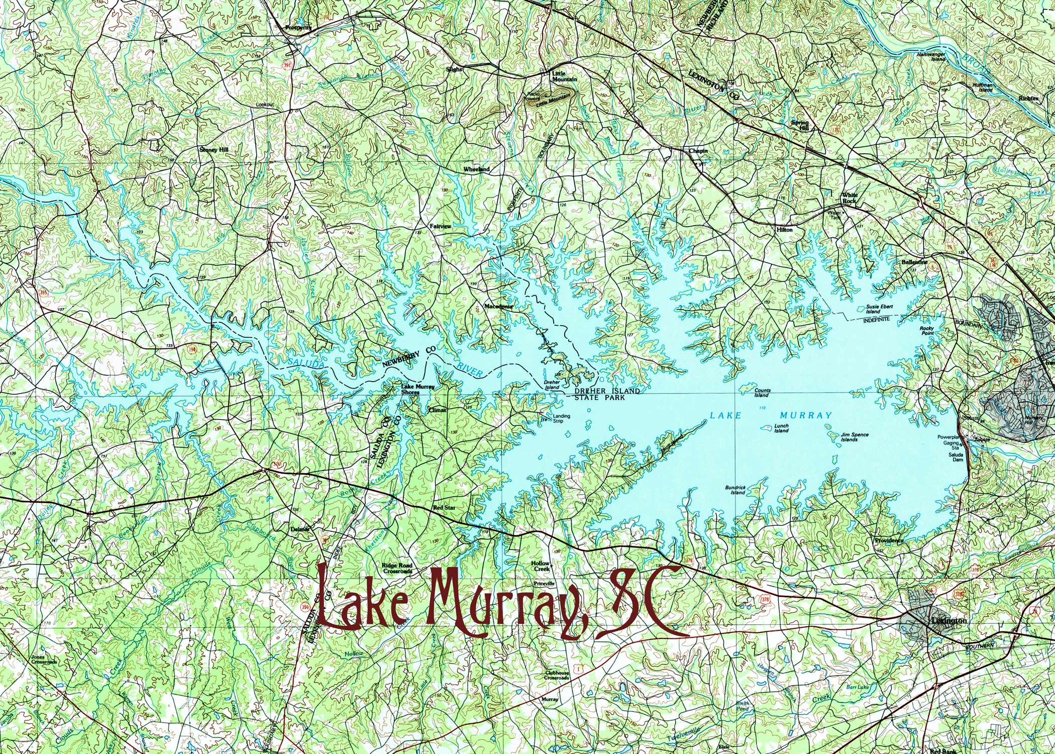 Lake Murray Maps - Daryl Emiline