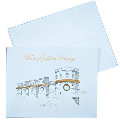 Five Golden Rings Greeting Card